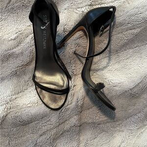 Stuart Weitzman Black Strappy Heels